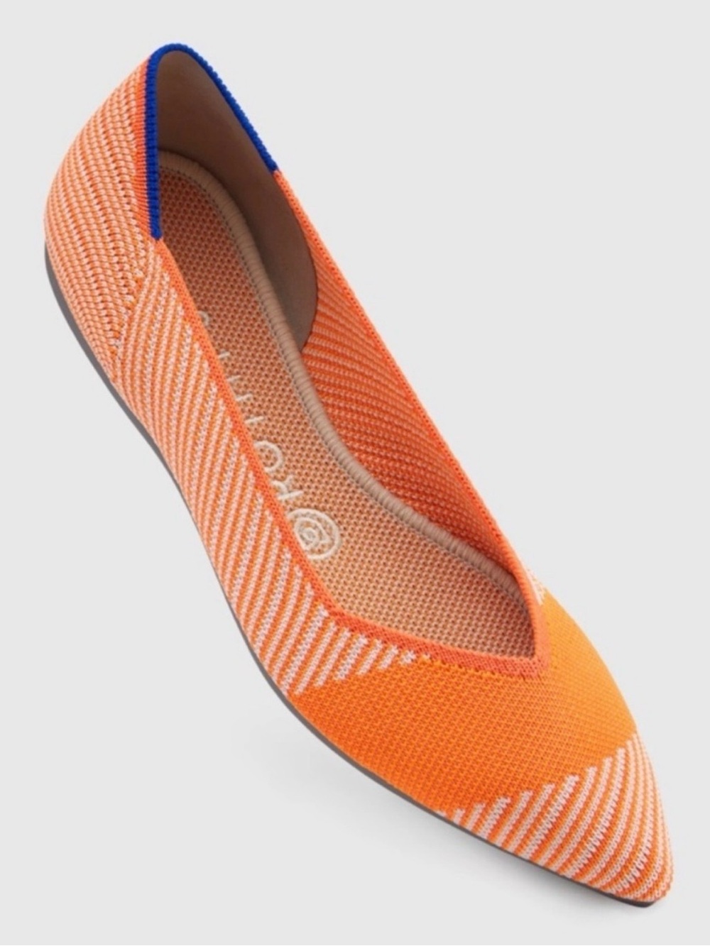 Rothy’s The Point Orange Knit Ballet Flats | Women’s Size 7.5